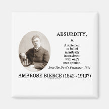 Absurdity Bierce The Devil's Dictionary Definition Fridge Magnets