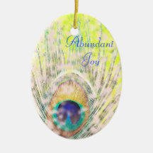 Abundant Joy Peacock Ornament
