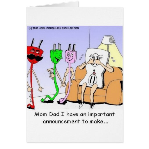 AC/DC Wiring Funny Relationship Gay/Lesbian Gifts Greeting Cards