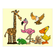 AC- Whimsical Animals Postcards
