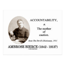 Accountability Mother Cautioin Bierce Dictionary Postcard