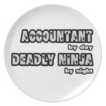 Accountant By Day ... Deadly Ninja By Night Dinner Plates
