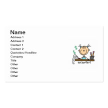 Accountant Stick Figure Business Card
