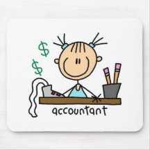 Accountant Stick Figure Mousepads