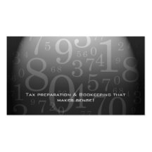Accounting - Bookkeeping Business Card Grey