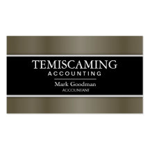 Accounting Business Card - Banner Black & Metal
