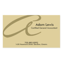 Accounting Business Card - Monogram