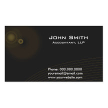 Accounting Financial Business Card Gold Effects