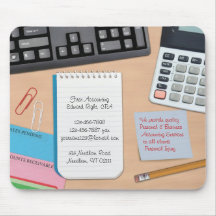Accounting / Office Desk Background Mousepad