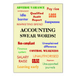 Accounting Swear Words! (multicolour) Greeting Card