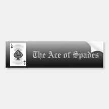Ace of Spades Poker Card: Bumper Stickers