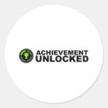 Achievement Unlocked Round Stickers