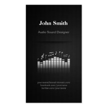 Acoustic Audio Sound Designer Engineer Director Business Card Templates