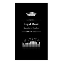Acoustic Audio Sound - Professional Royal Crown Business Cards