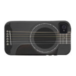 Acoustic Guitar Black iPhone 4/4S Covers