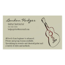 Acoustic Guitar Business Card Template