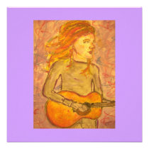 acoustic guitar drawing invitations