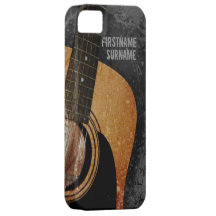 Acoustic Guitar Grey Grunge Custom iPhone 5