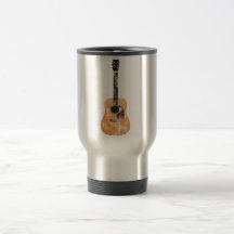 Acoustic Guitar vertical distressed Coffee Mugs
