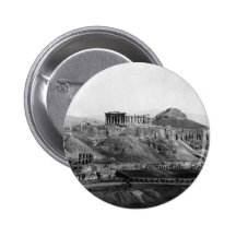 Acropolis ~ Acropolis of Athens Greece 1865 Button