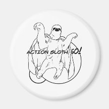 Action Sloth, Go! Magnets