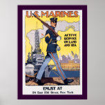 Active Service on Land and Sea Print