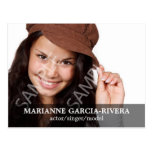 Actor Double Headshot Transparent Panel Postcards