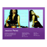 Actor & Model 2 Shot Violet Headshot Comp Postcard