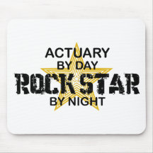 Actuary Rock Star by Night Mousepad