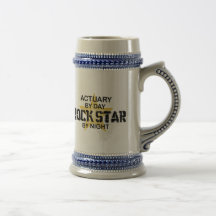 Actuary Rock Star by Night Mugs