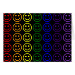 Add Text & Images Gifts: Rainbow Smiley Faces Cards