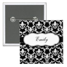 Add Your Name Damask Button