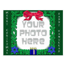 Add Your Own Photo Christmas / Hanukkah Postcard