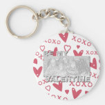 Add your Photo Be My Valentine Cut Out Frame - XOX Key Chains