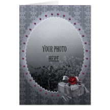 Add your photo romantic ornate Gothic frame Card