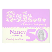 Add your photo ssh surprise 50th birthday invite