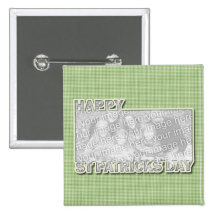 ADD YOUR PHOTO St Pats Cut Out Frame - Gingham Button
