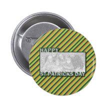 ADD YOUR PHOTO St Pats Cut Out Frame - Stripes Pins