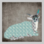Addax Art Grey Poster posters