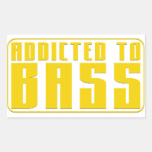 Addicted to Bass Rectangular Sticker