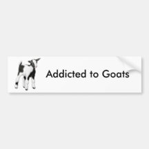 Addicted to Goats Bumper Sticker