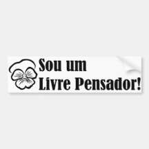 Adesivo para carro Sou um Livre Pensador! com logo