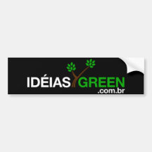 Adesivo Sticker Logo Idéias Green Black Bumper Sticker
