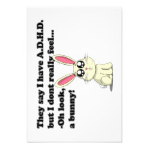ADHD bunny Personalized Announcement