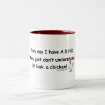 ADHD Chicken Humour Mugs