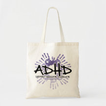 ADHD Handprint Tote Bag