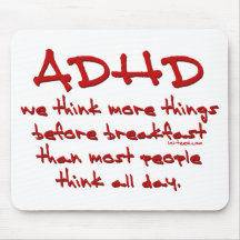 ADHD Think More Mouse Pads