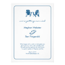 Adirondack Chairs Wedding Announcement