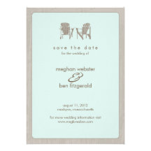 Adirondack Chairs Wedding Save the Date Announcement
