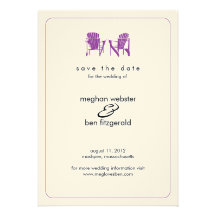 Adirondack Chairs Wedding Save the Date Personalized Invite